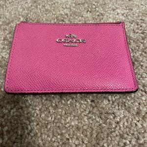 PINK COACH KEYCHAIN WALLET